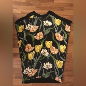 Alembika floral satin cocoon dress with pockets